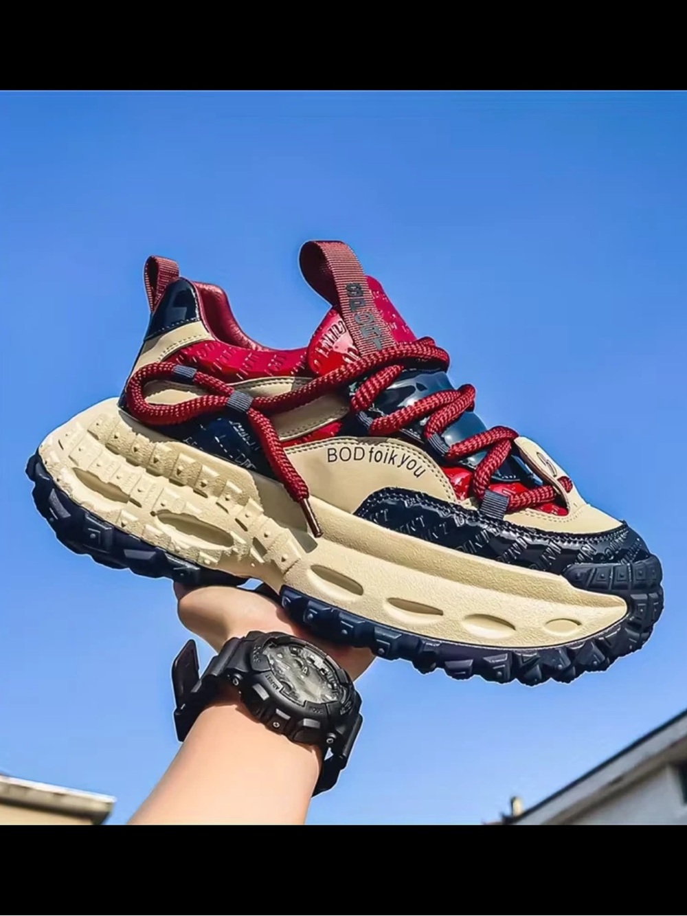 Men'S 2025 Spring Summer Low-Top EVA Sneakers - Thick Rubber Sole Size 9